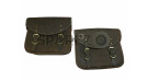 For Royal Enfield Goan Classic 350 Leather Pannier Rusty Brown Bags With Mounting - SPAREZO For Royal Enfield Goan Classic 350 Leather Pannier Rusty Brown Bags With Mounting - SPAREZO